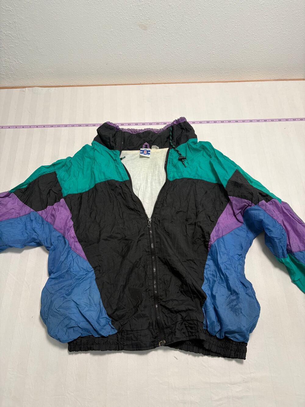 Vintage 90s Pro Spirit Colorblock Windbreaker Jacket | Size L